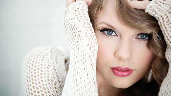 Taylor Swift, kändis, blond, blå ögon, netted, sångare, kvinnor, HD tapet HD wallpaper