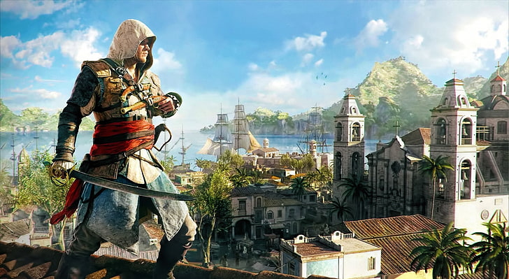 Assassins Creed IV Black Flag, tapeta Assassin's Creed, gry, Assassin's Creed, Assassins Creed III, Tapety HD