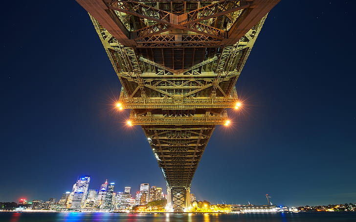 Sydney Bay Bridge, puente, sydney, Fondo de pantalla HD