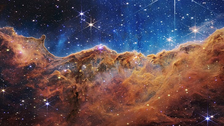 Космически телескоп Джеймс Уеб, мъглявина Карина, космос, НАСА, HD тапет