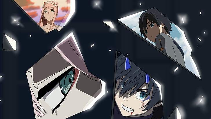 Anime, Liebling im FranXX, Hiro (Liebling im FranXX), Zero Two (Liebling im FranXX), HD-Hintergrundbild