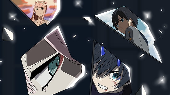 Anime, Querida no FranXX, Hiro (Querida no FranXX), Zero Dois (Querida no FranXX), HD papel de parede HD wallpaper