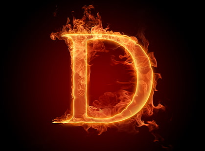 D изгаряне на картинки, огън, пламък, тапет, писмо, Litera, HD тапет HD wallpaper