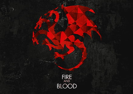 illustration de dragon rouge, dragon, Game of Thrones, feu et sang, Targaryen, maison de Targaryen, Fond d'écran HD HD wallpaper