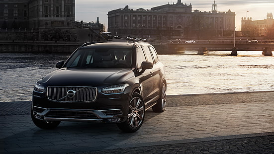 front, rent, luxury cars, Volvo XC90, hybrid, buy, review, test drive, SUV, crossover, Volvo, HD wallpaper HD wallpaper