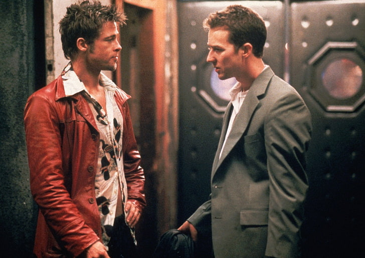 Film, Fight Club, Brad Pitt, Edward Norton, Sfondo HD