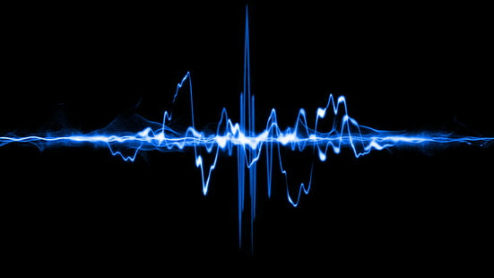 blue sound wave digital wallpaper, audio spectrum, HD wallpaper HD wallpaper