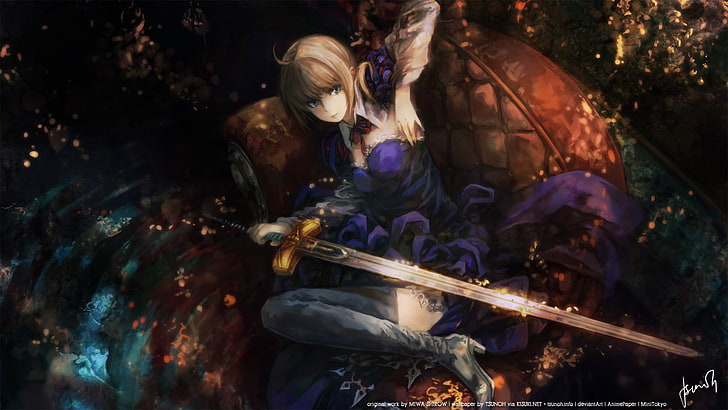 Anime Wallpaper, Anime, Sabre, Fate Series, Anime Girls, Schwert, HD-Hintergrundbild