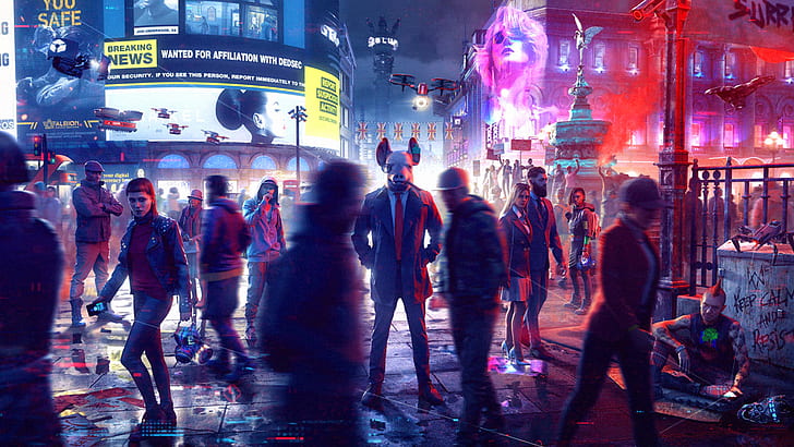 watch dogs legion, Watch_Dogs, Ubisoft, Video Game Art, video game characters, HD wallpaper