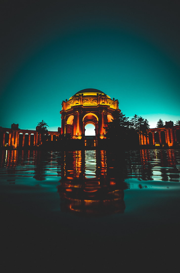 palace, arch, architecture, palace of fine arts theatre, san francisco, united states, HD wallpaper