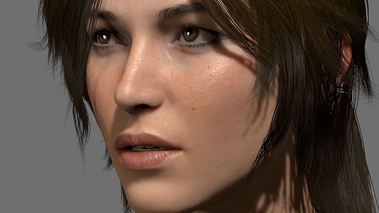 жени, Tomb Raider, Lara Croft, лице, видео игри, Rise of the Tomb Raider, отблизо, HD тапет HD wallpaper