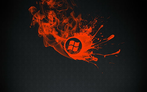 Orange Logos hochauflösende Bilder, Windows-Logo, hoch, Bilder, Logos, orange, Auflösung, HD-Hintergrundbild HD wallpaper