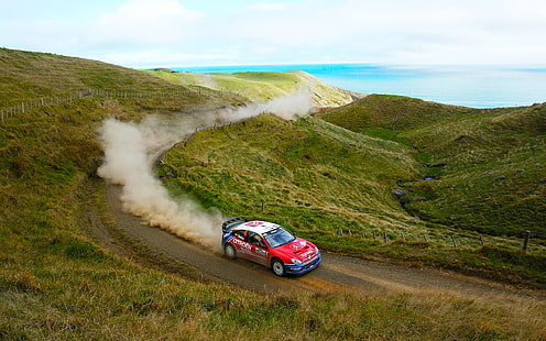 Sea, Auto, Dust, Sport, Machine, Speed, Day, Hill, Citroen, WRC, Rally, Xsara, HD wallpaper HD wallpaper