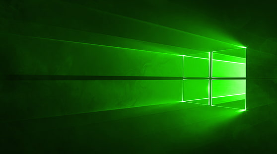 Windows 10 vert, logo Windows, Windows, Windows 10, Fond d'écran HD HD wallpaper