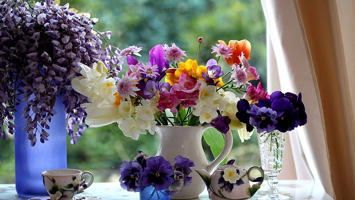 kwiat, bukiet, kwiaty, różowy, płatek, dekoracja, kwitnąć, kwiatowy, roślina, kwiat, wiosna, flora, ogród, układ, fioletowy, kompozycja kwiatowa, lato, spa, liść, naturalny, botanika, pora roku, żółty, kolor, liliowy orchidea, blisko, świeży, wazon, kolorowy, stokrotka, kwitnący, botaniczny, pęczek, liście, prezent, miłość, walentynki, relaks, Tapety HD
