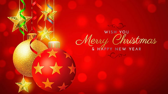 Wesołych Świąt Życzenia na Boże Narodzenie i Nowy Rok Przyjaciele rodziny 2560 × 1440, Tapety HD HD wallpaper