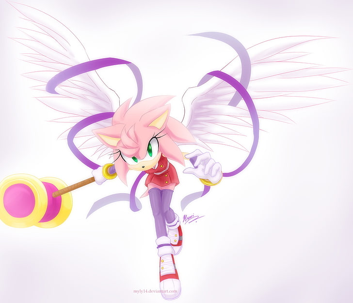 Sonic, Sonic the Hedgehog, Sonic Boom, angel, ribbon, HD wallpaper