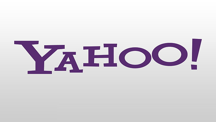 Yahoo! logo, yahoo, system, search, purple, white, HD wallpaper