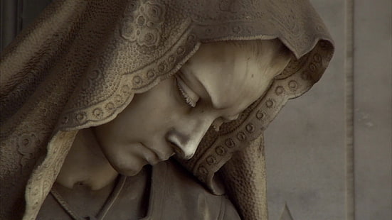 scultura, donne, viso, statua, Sfondo HD HD wallpaper