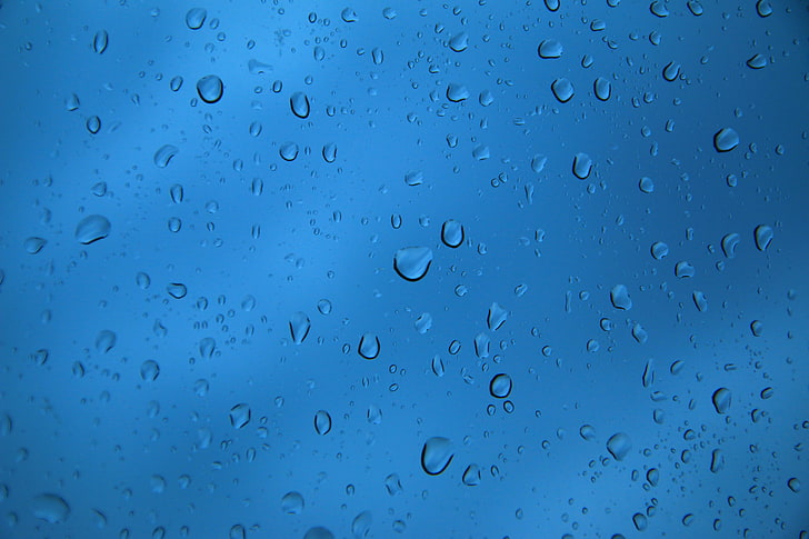 vattenpartiklar, droppar, regn, yta, struktur, HD tapet