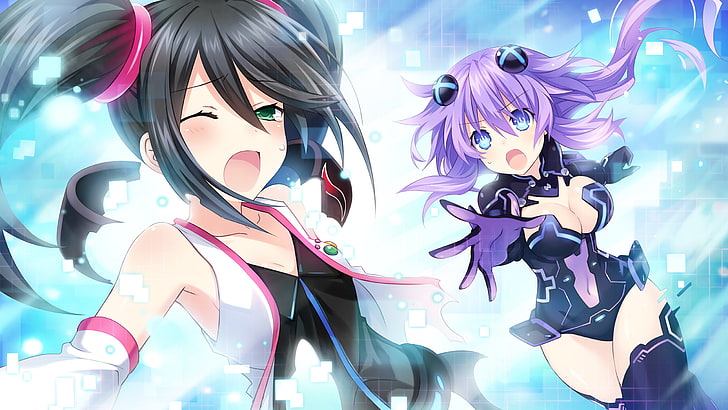 Anime, Anime Mädchen, Hyperdimension Neptunia, Superdimension Neptun, Purple Heart (Hyperdimension Neptunia), Tsunako, HD-Hintergrundbild
