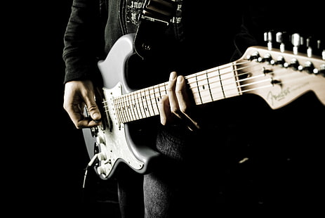 عازف الجيتار والغيتار والآلات الموسيقية والموسيقى، خلفية HD HD wallpaper
