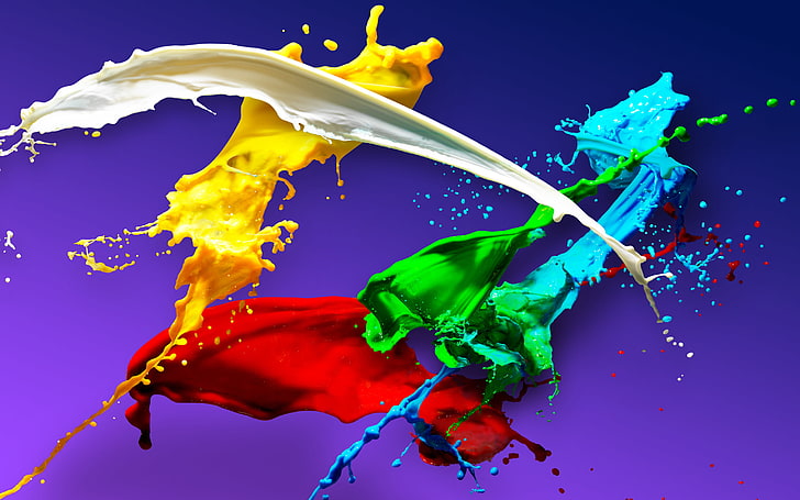 Цветно, Android, Splash, Liquid, Stock, HD тапет