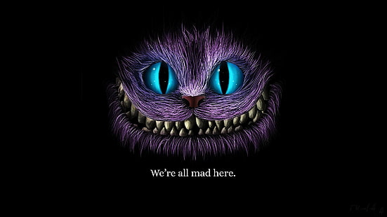 chat, sourire, chat du Cheshire, Alice, Alice au pays des merveilles, Fond d'écran HD HD wallpaper