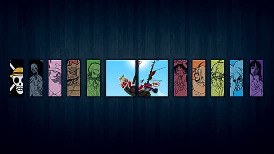 One Piece, Monkey D. Luffy, Nami, Roronoa Zoro, Usopp, Sanji, Tony Tony Chopper, Nico Robin, Franky, Brook, Fondo de pantalla HD HD wallpaper