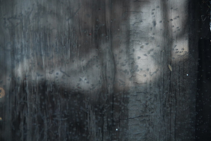 gray wooden board, surface, dark, glass, glare, textures, HD wallpaper