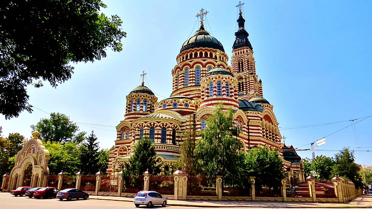 Annunciation Cathedral, Kharkiv, Ukraine, HD wallpaper