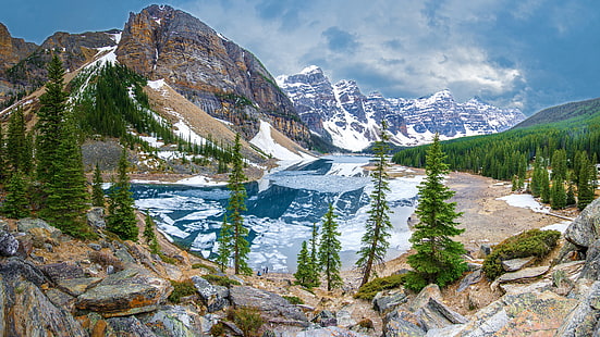 górskie błękitne jezioro ultra hd 8k, Tapety HD HD wallpaper
