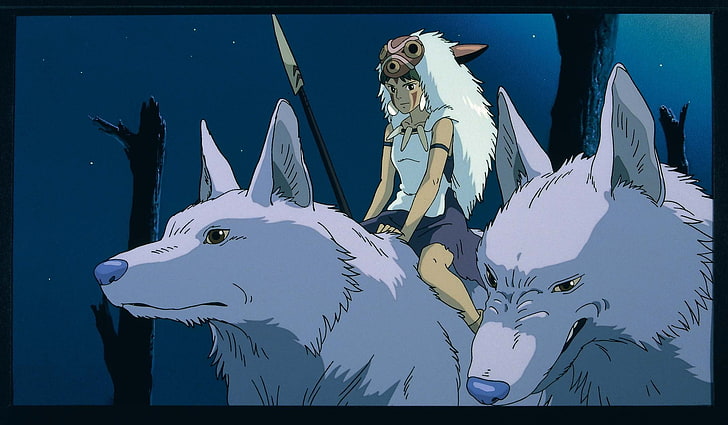 anime, Studio Ghibli, prinsessa Mononoke, HD tapet