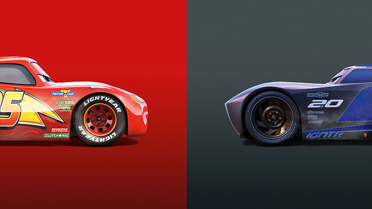 Disney Cars digital wallpaper, Cars 3, Lightning McQueen, Jackson Storm, 4K, 8K, HD wallpaper