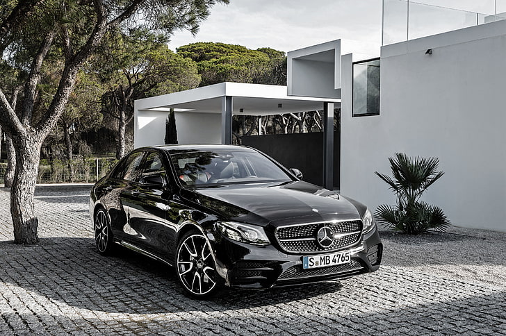 black Mercedes-Benz sedan, Mercedes-Benz, E-Class, Mercedes, AMG, W213, HD wallpaper