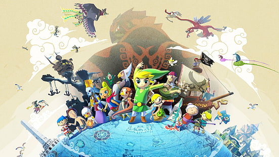 Zelda, Die Legende von Zelda: The Wind Waker, Ganondorf, Link, Tetra (Die Legende von Zelda), HD-Hintergrundbild HD wallpaper
