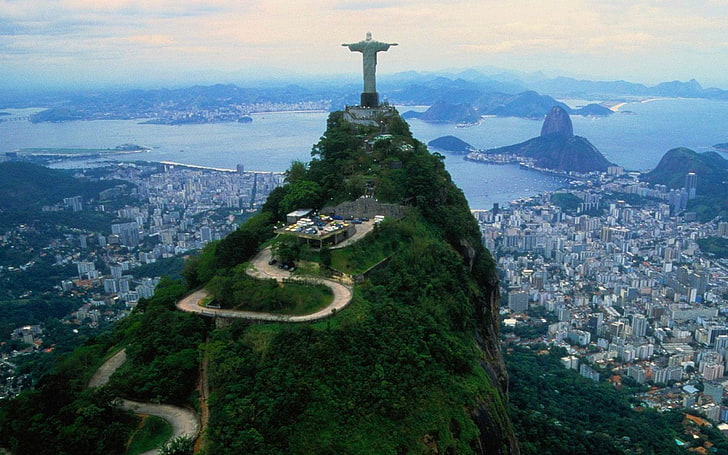Statue de Jésus Rio de Janeiro Brésil, Fond d'écran HD