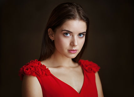 Татьяна Козелькина, женщины, Максим Максимов, портрет, голубые глаза, HD обои HD wallpaper