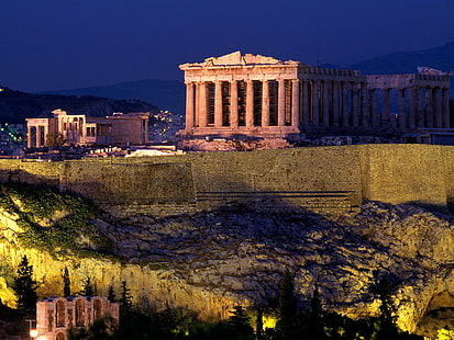 Акрополь Греция, Греция, Акрополь, HD обои HD wallpaper