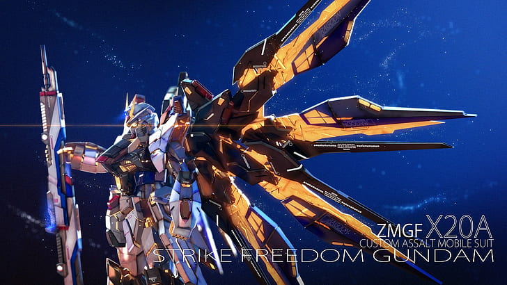 Gundam Strike Freedom Illustration Gundam Seed Destiny Striker Dom Hd Wallpaper Wallpaperbetter