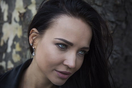 mulheres, Angelina Petrova, modelo, rosto, retrato, olhando para longe, HD papel de parede HD wallpaper