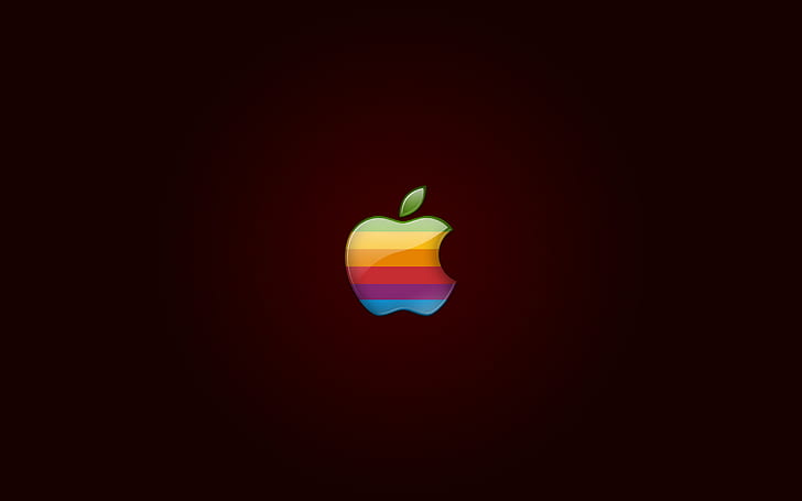 애플 화려한 로고, 화려한, 사과, 로고, HD 배경 화면