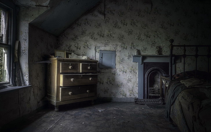 kamar tua, tema gelap, desain interior, Lainnya, Wallpaper HD