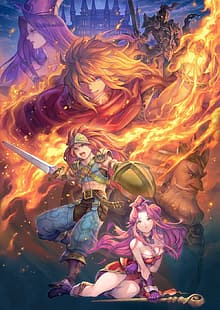  Trials of Mana, artwork, video game characters, HD wallpaper HD wallpaper