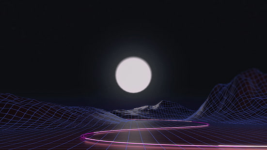 The sun, Music, Neon, Star, Background, Electronic, Synthpop, Darkwave, Synth, Retrowave, Synth-pop, Sinti, Synthwave, Synth pop, JohnLeePee, Sfondo HD HD wallpaper