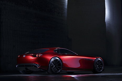 موديل الكوبيه الأحمر المصبوب ، Mazda ، rx-Vision ، المحركات الدوارة ، Mazda RX-8 ، Rx-7 ، السيارات المفاهيمية، خلفية HD HD wallpaper