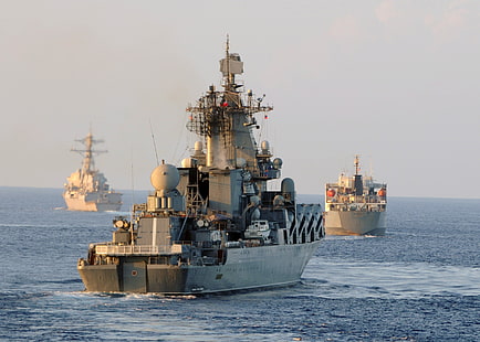 Russian Navy, Slava Class Cruiser, HD wallpaper HD wallpaper