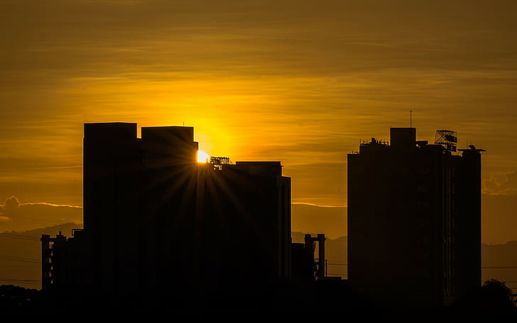 fotografia, città, urbano, murario, tramonto, Sfondo HD