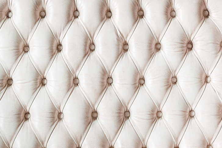 beige quilted textile, leather, texture, upholstery, skin, HD wallpaper