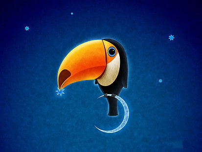Toucan by VladStudio , toucan wallpaper, vladstudio, toucan, artistic, HD wallpaper HD wallpaper